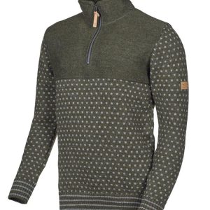 Ivanhoe of Sweden Sverre falf zip wollentrui
