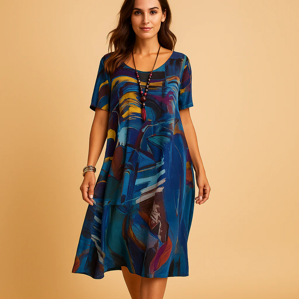 3D-print jurk met artistiek ontwerp voor dames | Nynke - Afbeelding 2