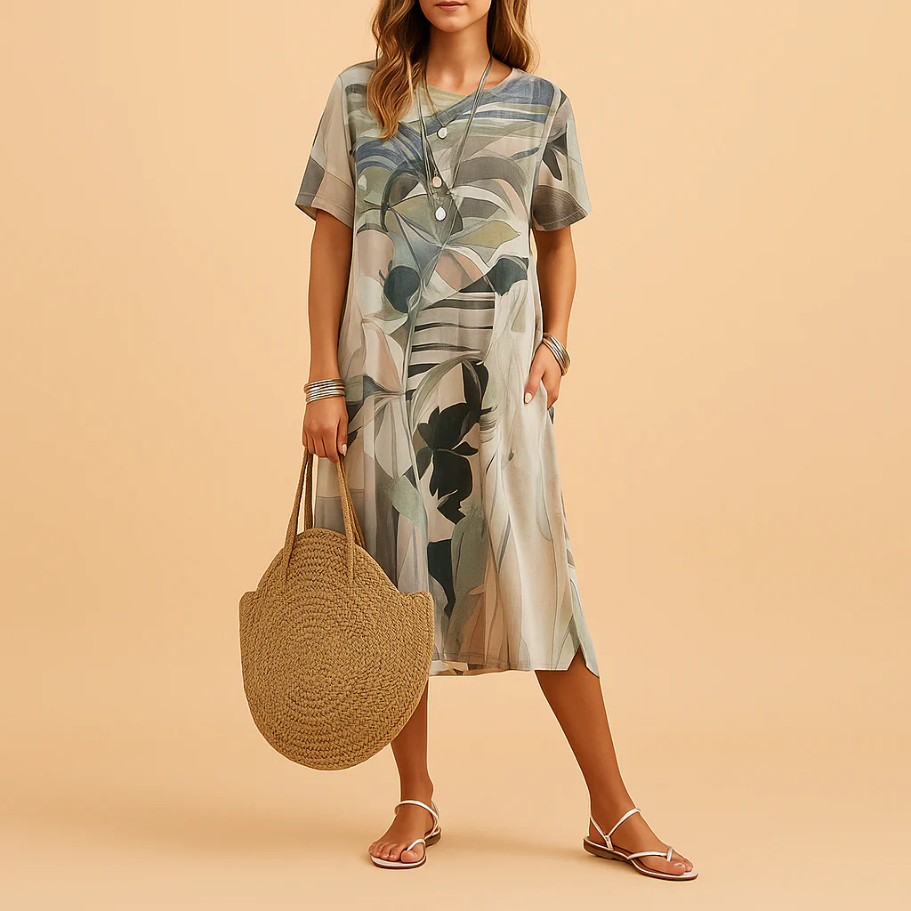 3D-print jurk met artistiek ontwerp voor dames | Nynke - Afbeelding 3