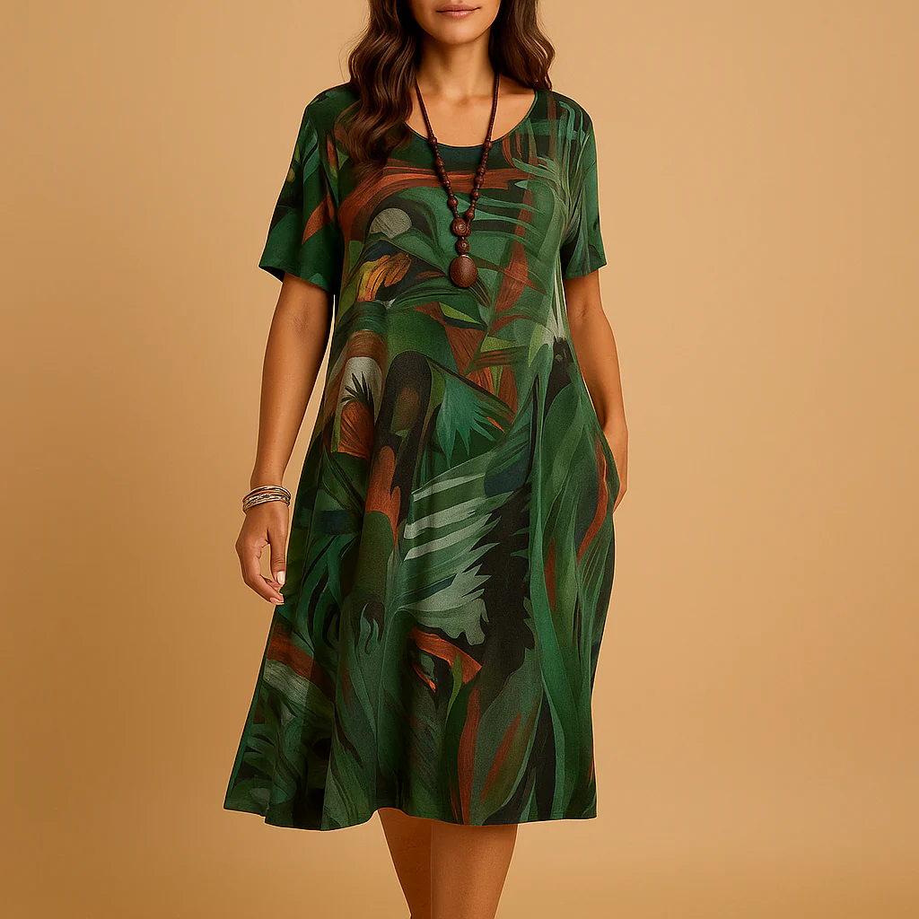 3D-print jurk met artistiek ontwerp voor dames | Nynke - Afbeelding 4