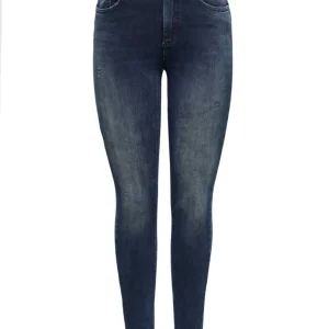 Onlblush Life Mid Sk Ank Raw Rea409 - Blue Denim