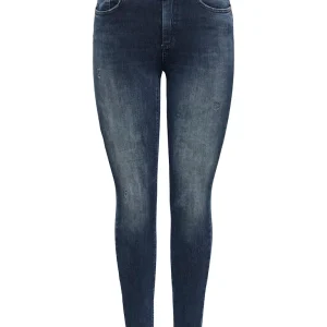 Onlblush Life Mid Sk Ank Raw Rea409 - Blue Denim