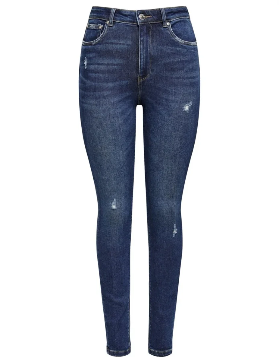 Highwaist, Ankle Skinny Jeans Mila - Blue Denim - Afbeelding 2