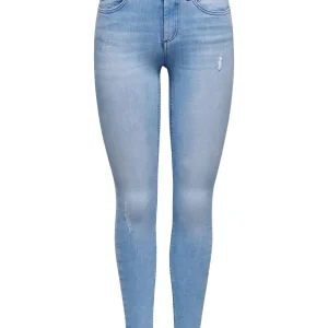 Onlblush Life Mid Sk Ak Raw Rea4347 - Blue Denim