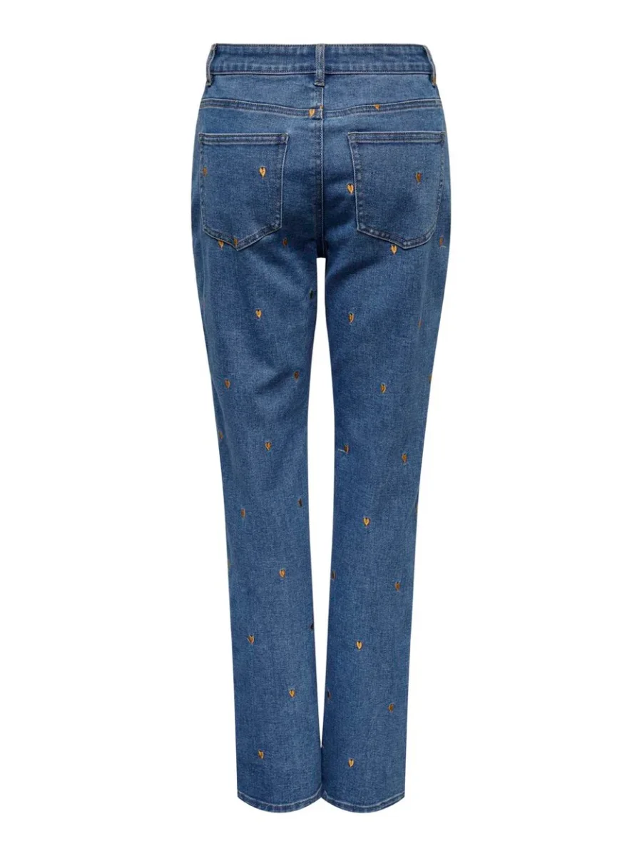Onlriley Ex Hw Straight Emb Gua Dnm - Blue Denim - Afbeelding 3