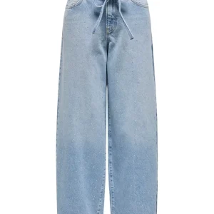 Onlgianna Rhinest Mw Straight - Blue Denim