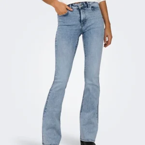 Onlblush Mid Sk Flared Dnm Tai864 N - Blue Denim
