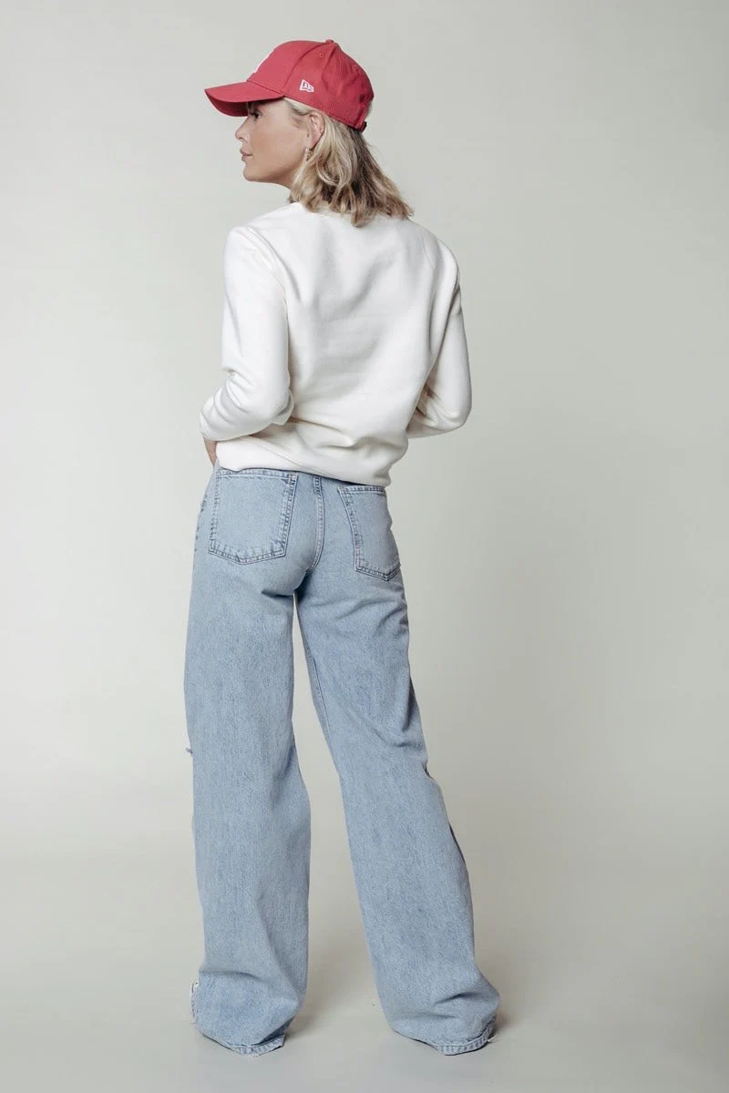 Wide Leg Denim Pants - Blue Denim - Afbeelding 3