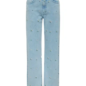 Onljuicy Hw Wide Emb Dnm Akm - Blue Denim