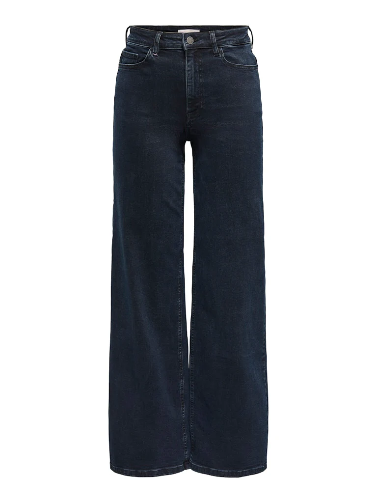 Jdyfelina Fina Hw Wide Dnm Jeans - Blue Denim