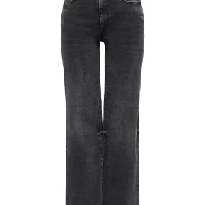 Jdyfelina-fina Hw Wide Dnm Jean Darkgrey - Black Denim