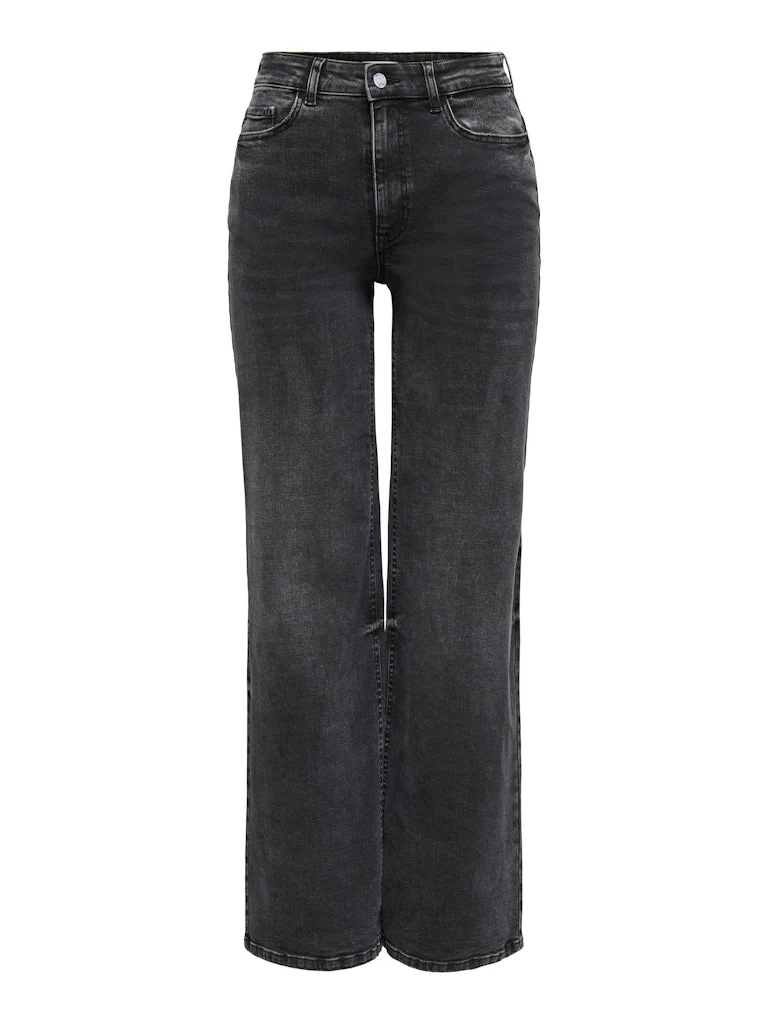 Jdyfelina-fina Hw Wide Dnm Jean Darkgrey - Black Denim - Afbeelding 2