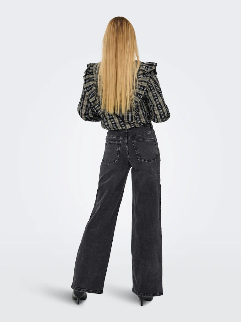 Jdyfelina-fina Hw Wide Dnm Jean Darkgrey - Black Denim - Afbeelding 5