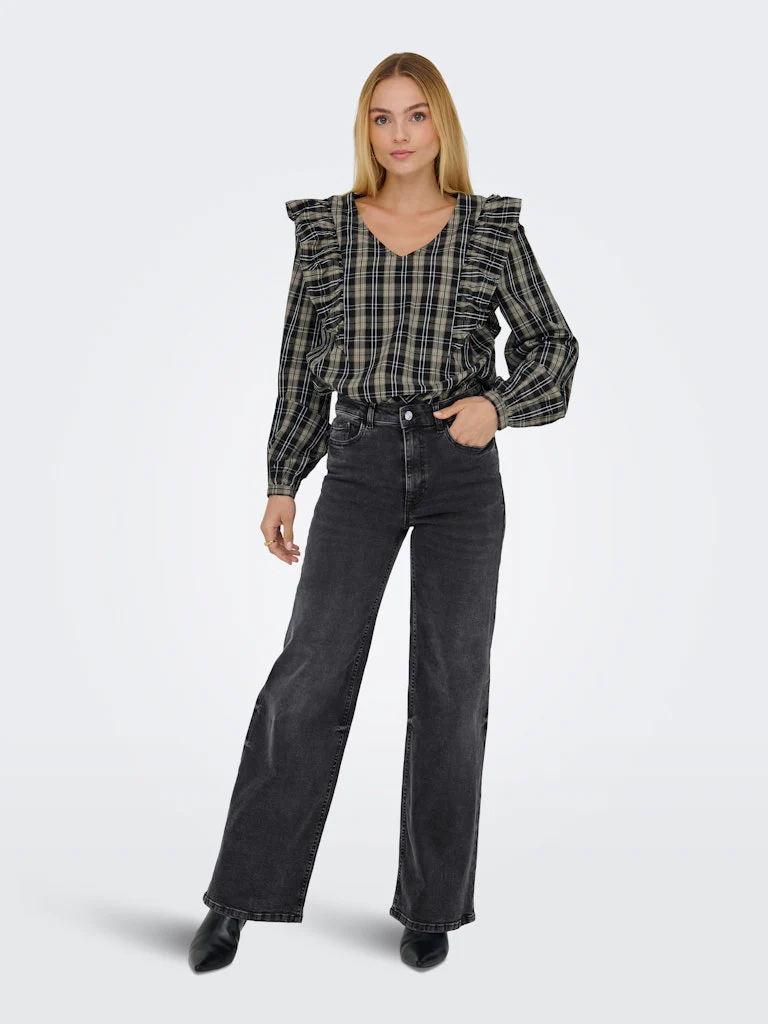 Jdyfelina-fina Hw Wide Dnm Jean Darkgrey - Black Denim - Afbeelding 6