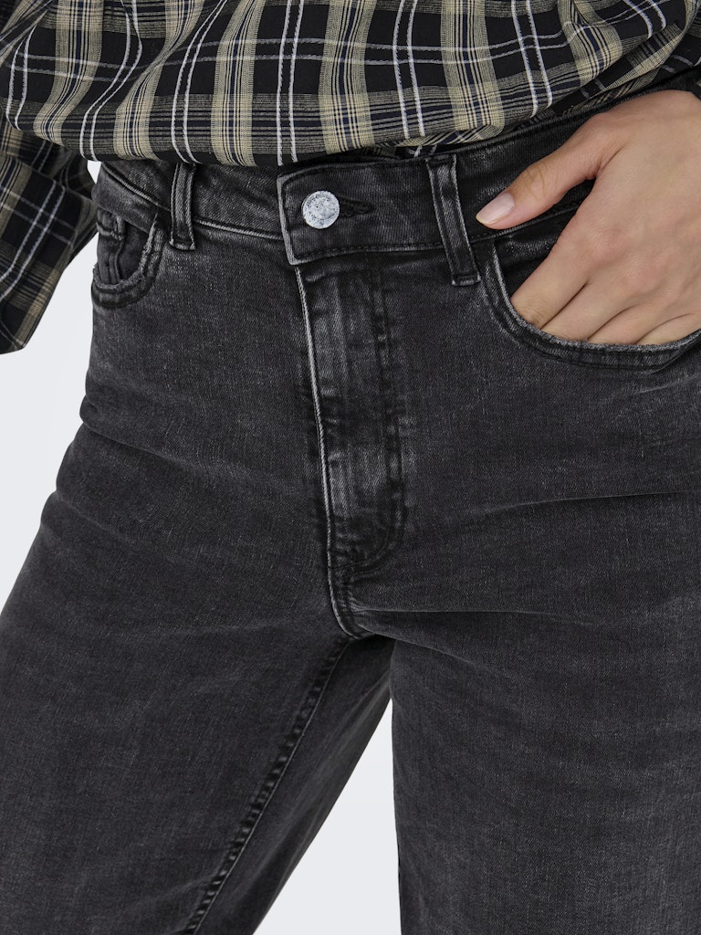 Jdyfelina-fina Hw Wide Dnm Jean Darkgrey - Black Denim - Afbeelding 8