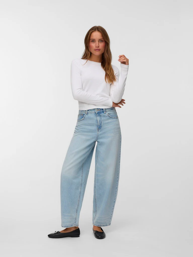 Vmbillie Hr Barrel Ank Jeans Mix Ga Noos - Blue Denim - Afbeelding 4