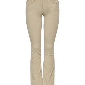 Onlmary-global Mid Cord Flared Pnt Noos - Ecru