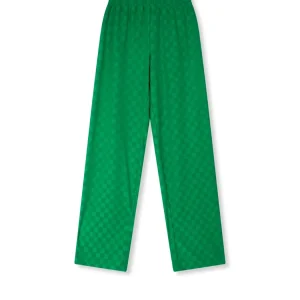 Ladies Knitted Wide Pants - Groen