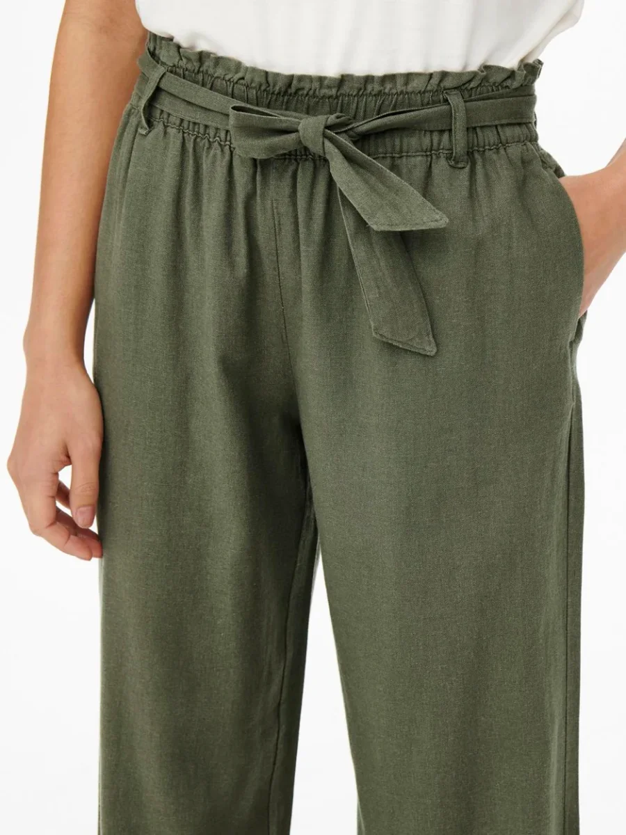 Jdysay Linen Belt Pant Wvn - Army - Afbeelding 4