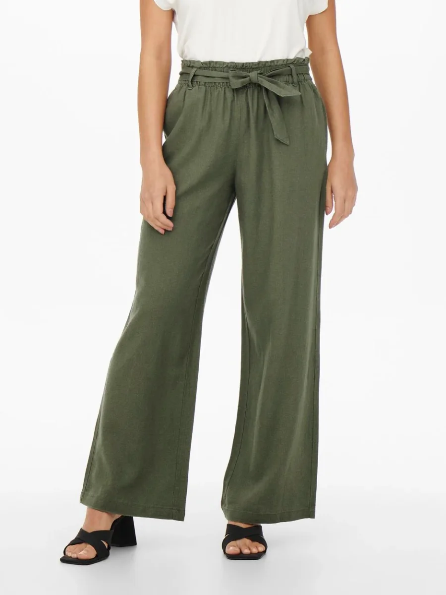 Jdysay Linen Belt Pant Wvn - Army - Afbeelding 5