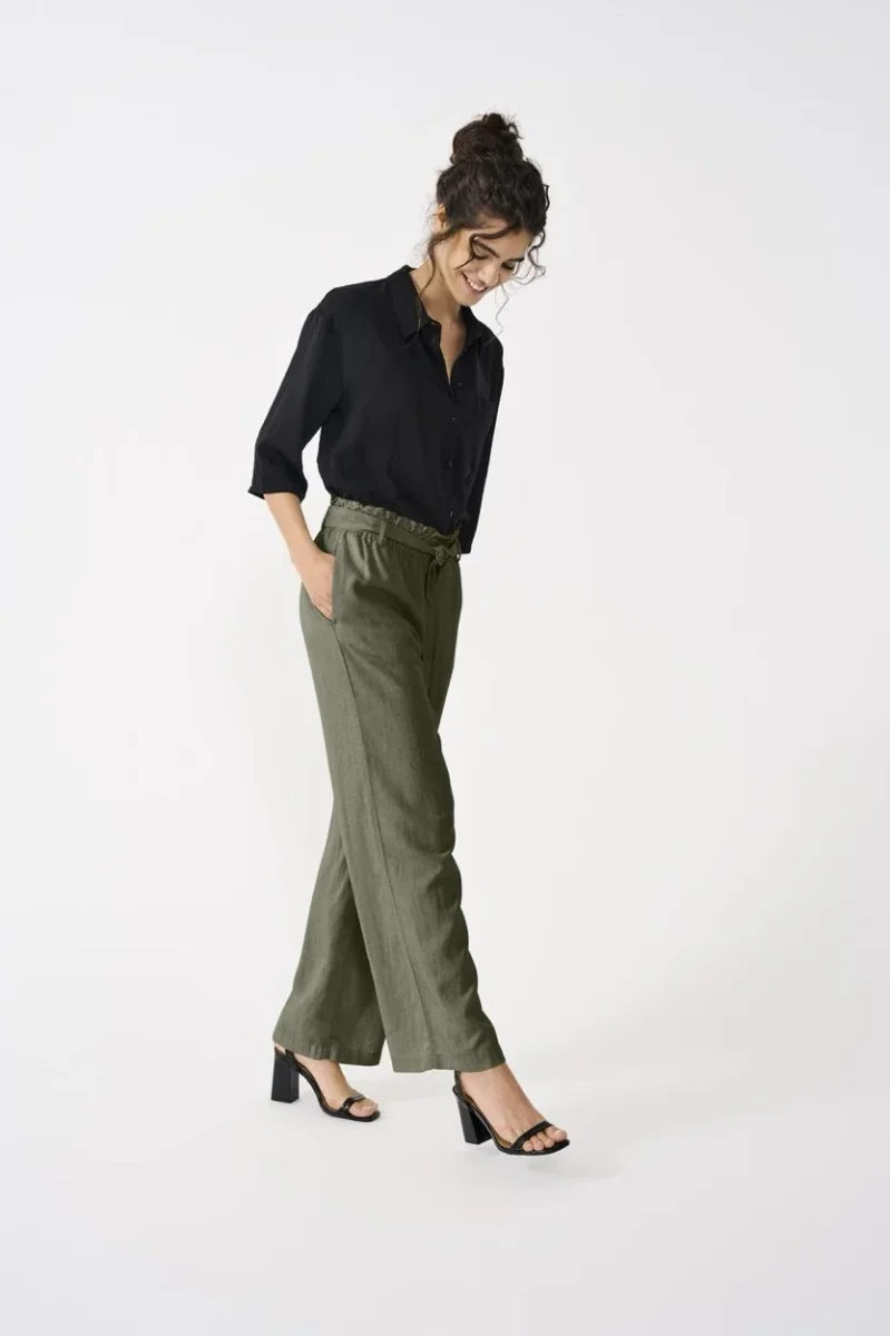 Jdysay Linen Belt Pant Wvn - Army - Afbeelding 7