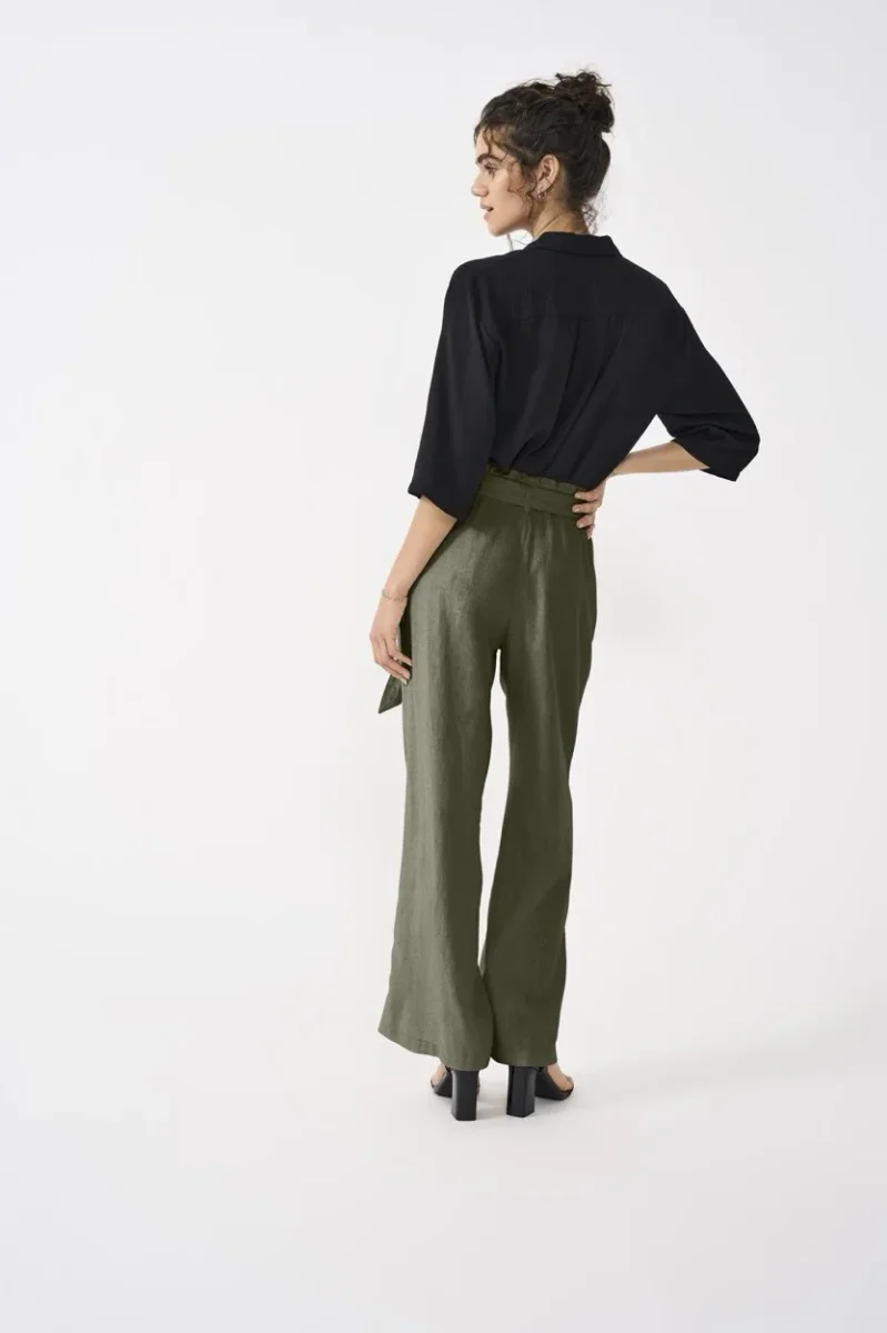 Jdysay Linen Belt Pant Wvn - Army - Afbeelding 8