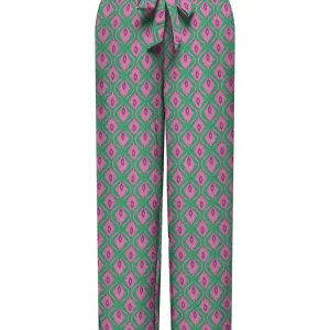 Onlnova Life Vis  Palazzo Pant Aop - Groen Dessin