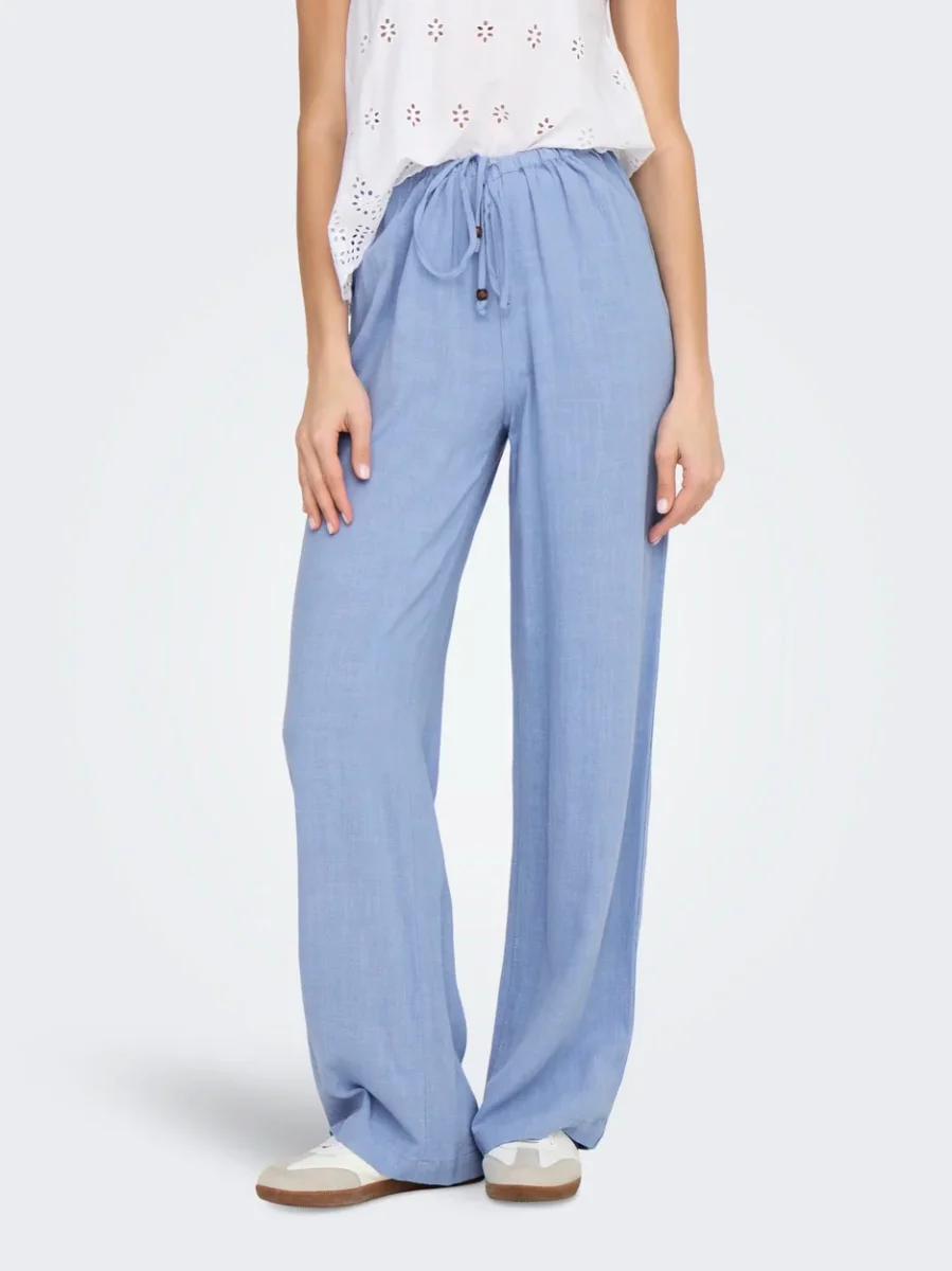 Onlsolvi Mw Linen Bl String Pant Cc - Lichtblauw - Afbeelding 4