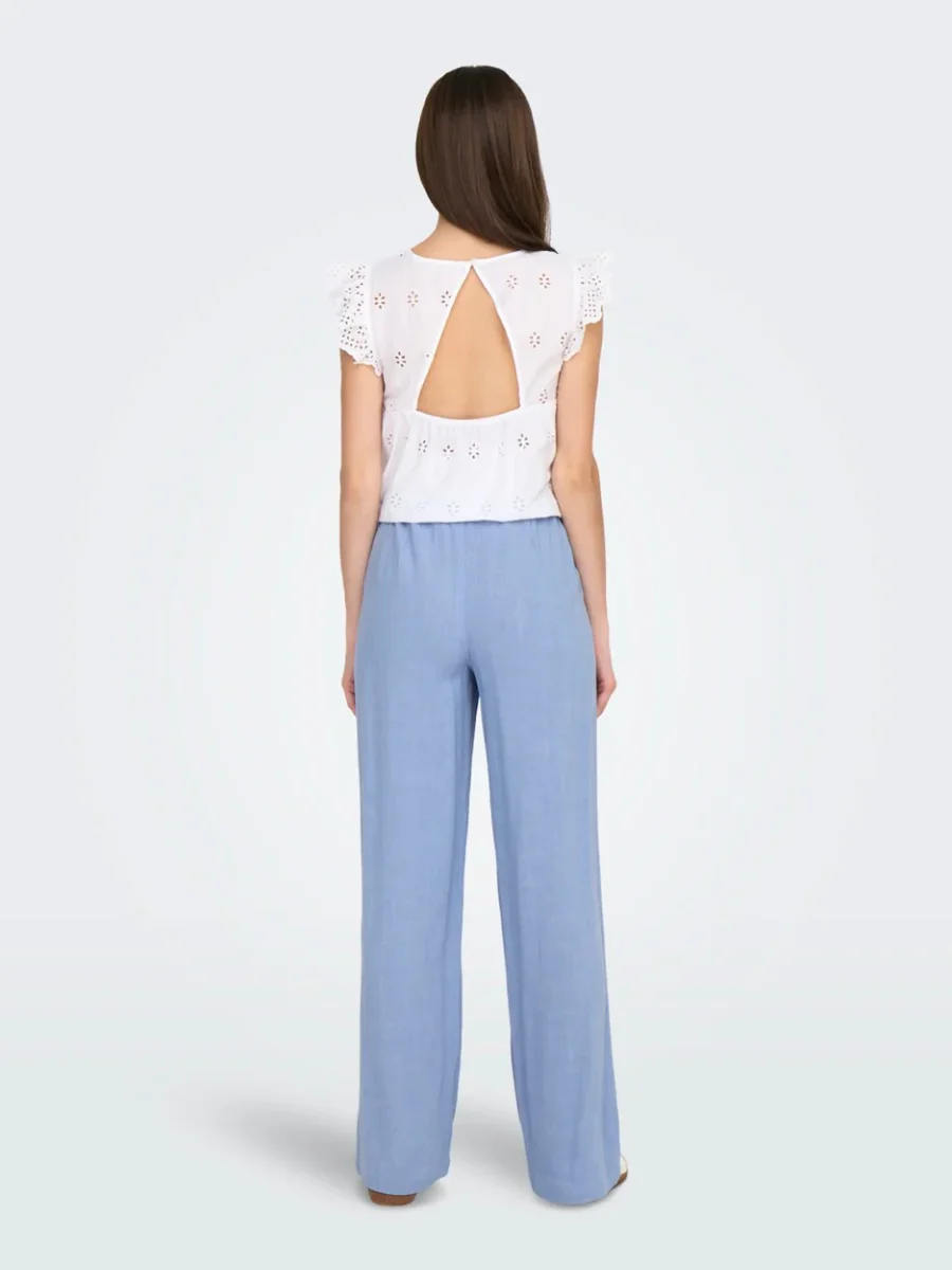 Onlsolvi Mw Linen Bl String Pant Cc - Lichtblauw - Afbeelding 5
