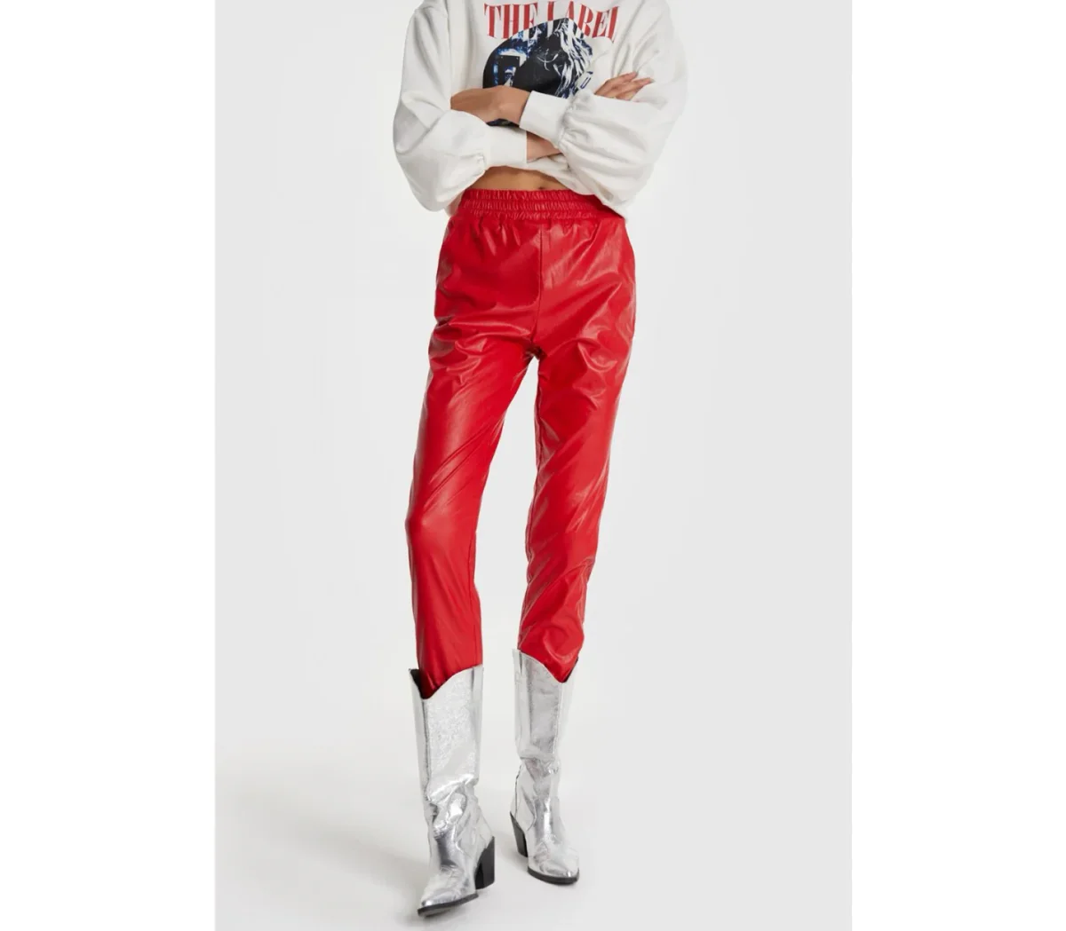 Ladies Woven Shiny Training Pants - Rood - Afbeelding 5