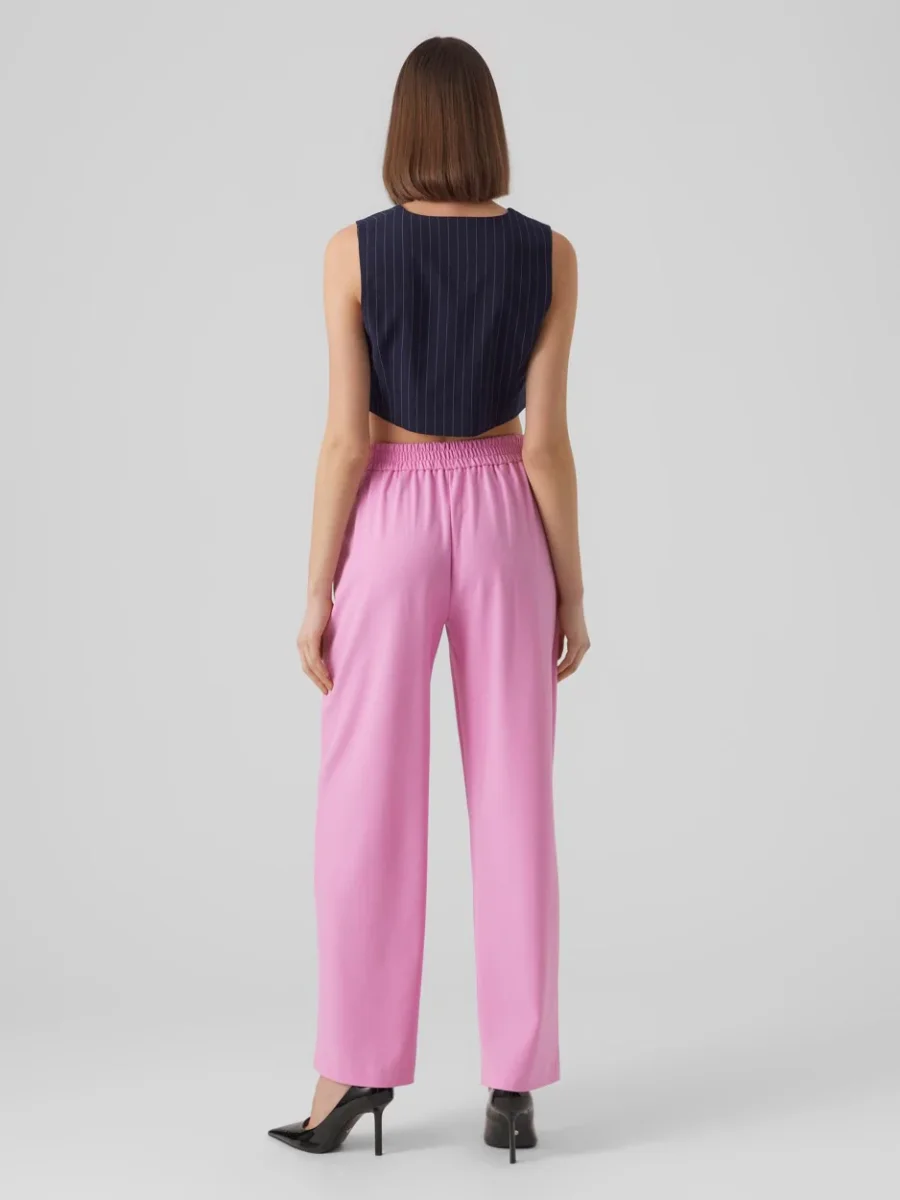 Vmliscookie Hr Wide Solid Pant Boo - Roze - Afbeelding 4