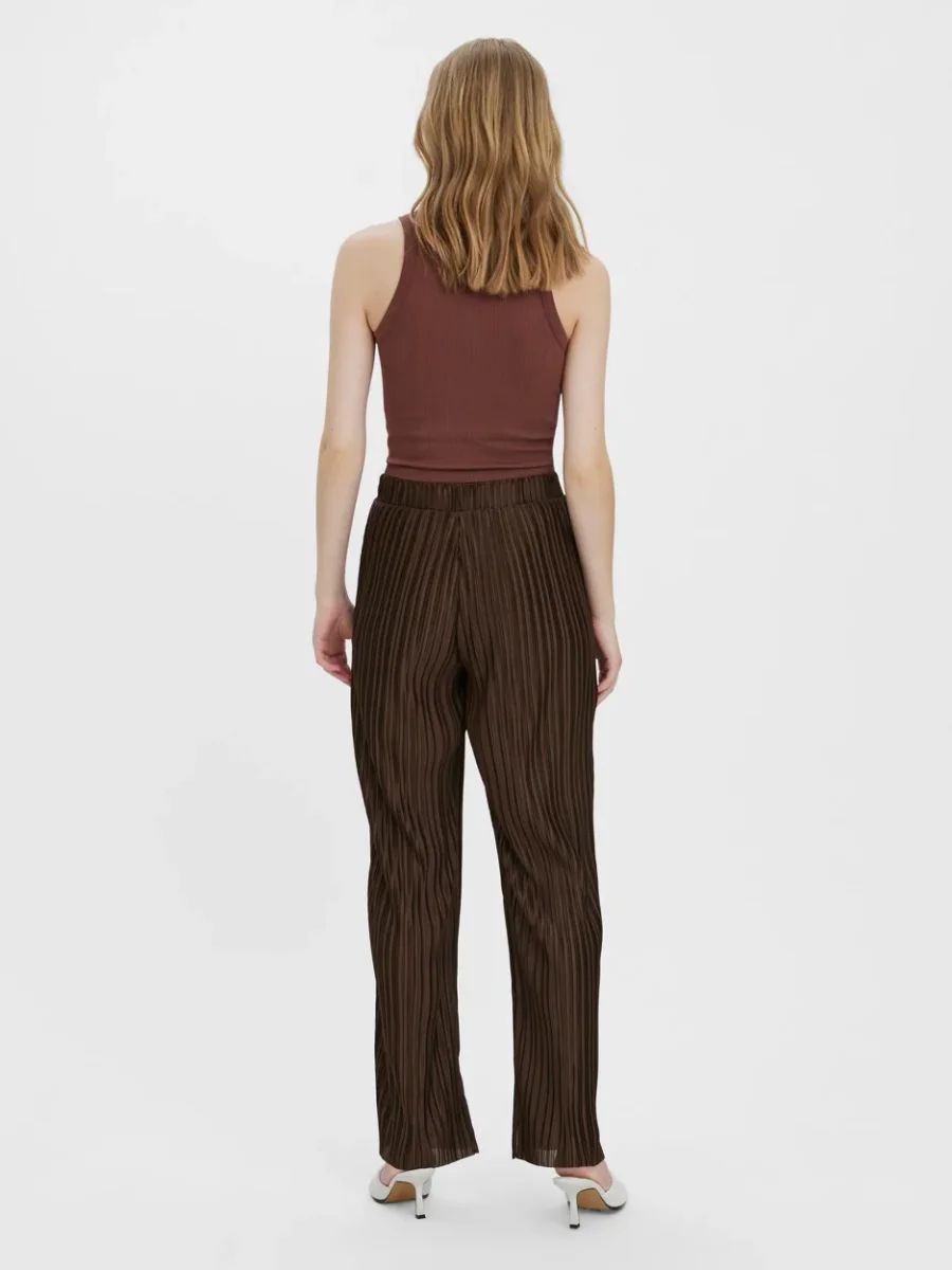 Vmsutton Hw Pleated Pant Exp - Bruin - Afbeelding 4