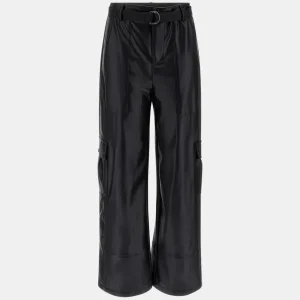 Pu Cargo Pant - Zwart