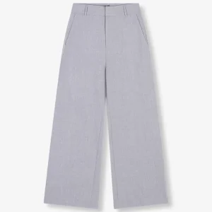Woven Foile Stripe Pants - Grijs Melee