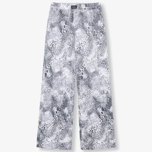 Woven Animal Wide Leg Pants - Grijs Dessin