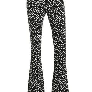 Vmkamma Mw Flared Jersey Print Pant - Zwart Dessin
