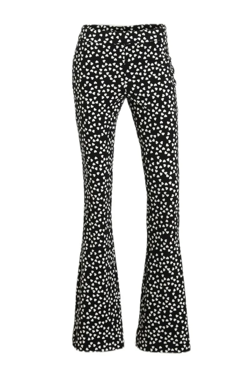 Vmkamma Mw Flared Jersey Print Pant - Zwart Dessin - Afbeelding 2