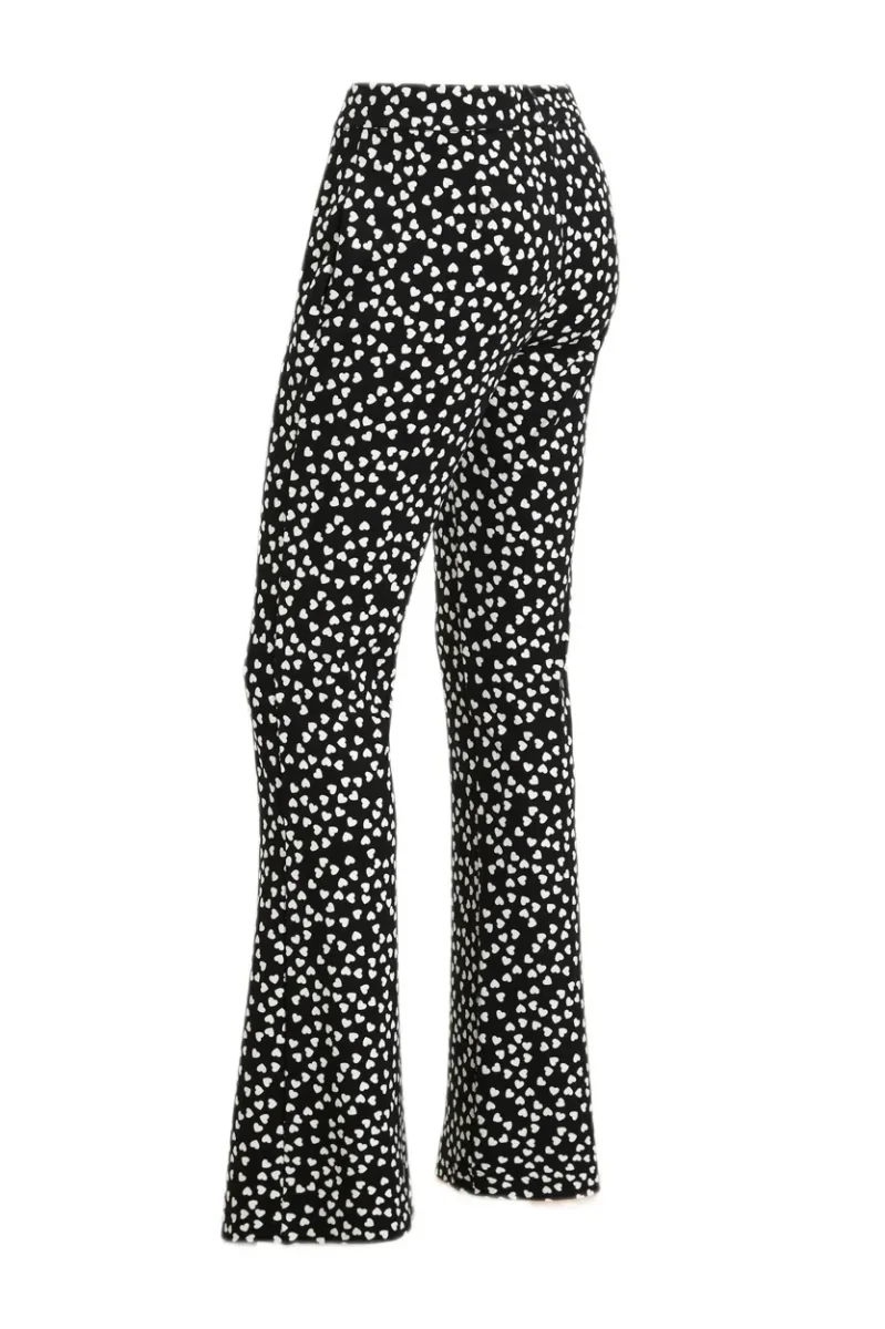 Vmkamma Mw Flared Jersey Print Pant - Zwart Dessin - Afbeelding 3