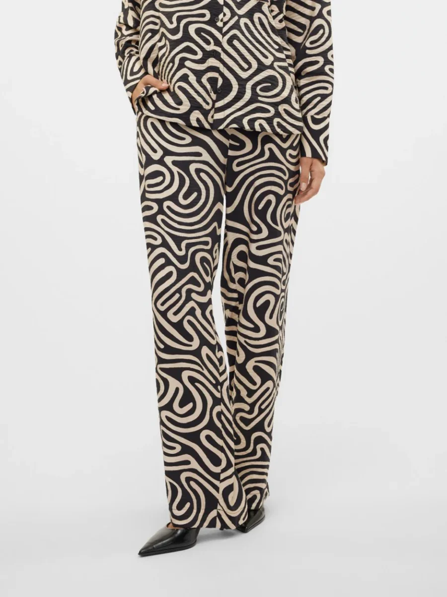 Vmvigdis H/w Pants Wvn Btq Ga - Zwart Dessin - Afbeelding 3