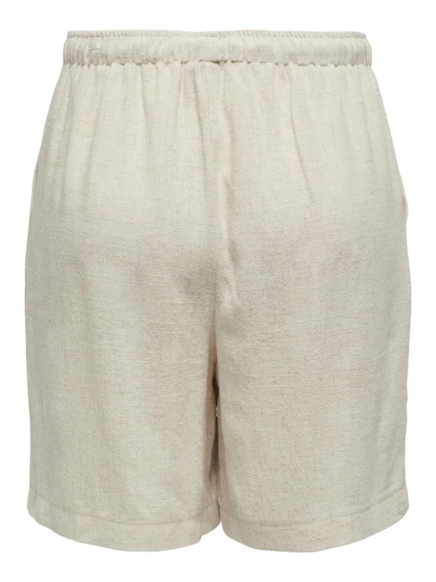Onlsiesta Mw Pull-up Linen Bl Short - Beige - Afbeelding 3