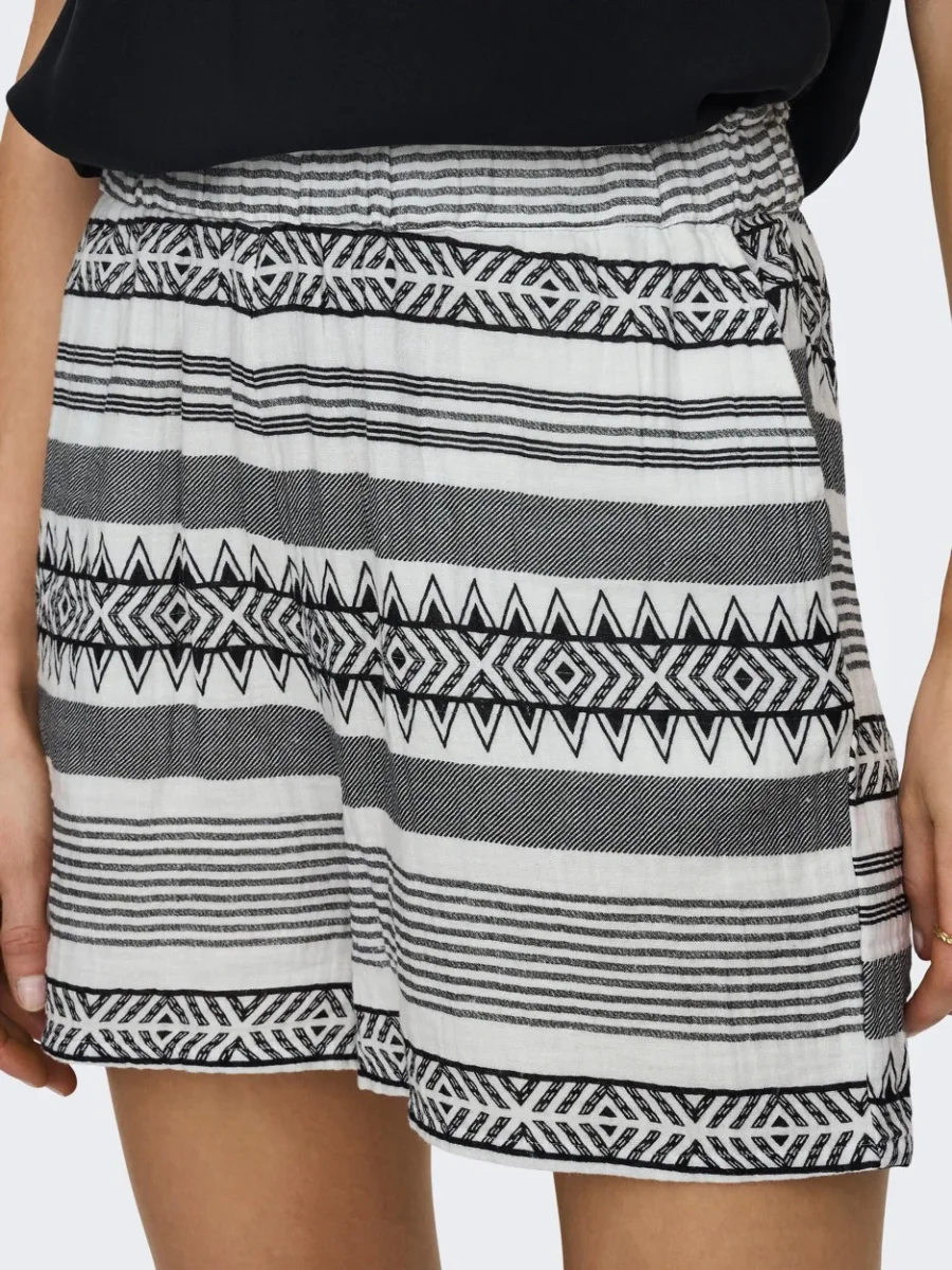 Onlnora Hw Shorts Ptm - Wit Dessin - Afbeelding 4