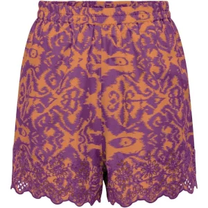 Onllou Emb Loose Shorts Ptm - Oranje Dessin