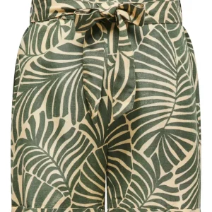 Onlcallie Linen Shorts Ptm - Groen Dessin