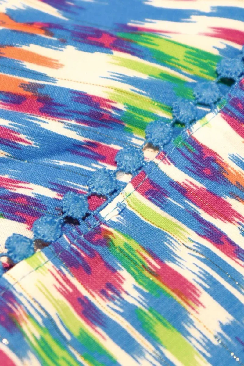 Short Angelica - Blauw Dessin - Afbeelding 6