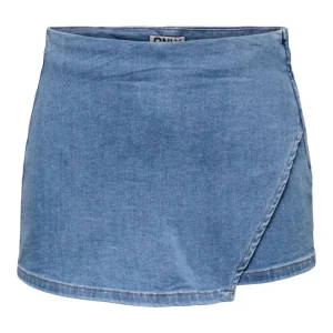 Onlmist-yasmine Mw Wrap Skort Dnm - Blue Denim