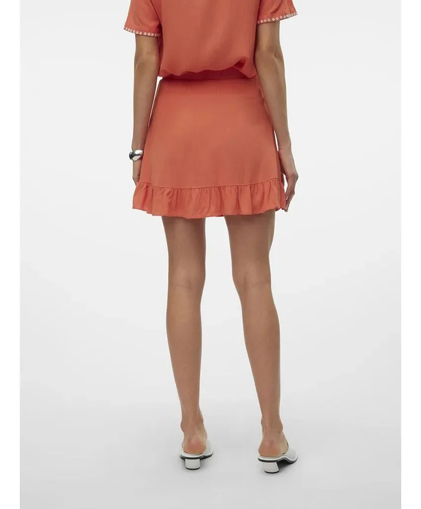 Vmsvella H/w Short Skort Wvn Exp Ga - Brique - Afbeelding 4