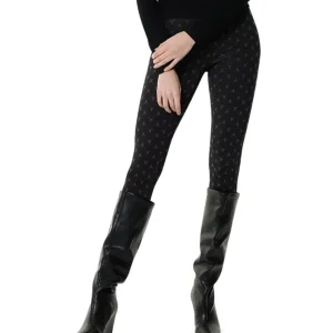 Ladies Knitte Bull Legging - Zwart Dessin
