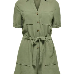 Onlmacha Life Ss Cargo Playsuit Wvn - Army