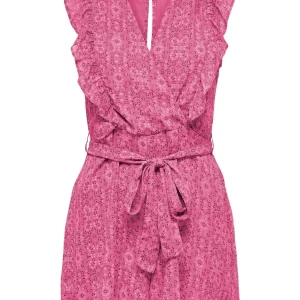 Onlstar Life S/s Playsuit Ptm - Roze Dessin