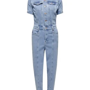 Onlpalmer Ss Dnm Jumpsuit L Ank Cro - Blue Denim